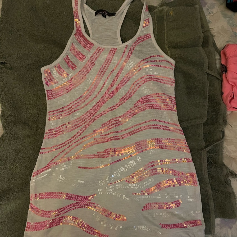 Beaded like tank! Very cute!